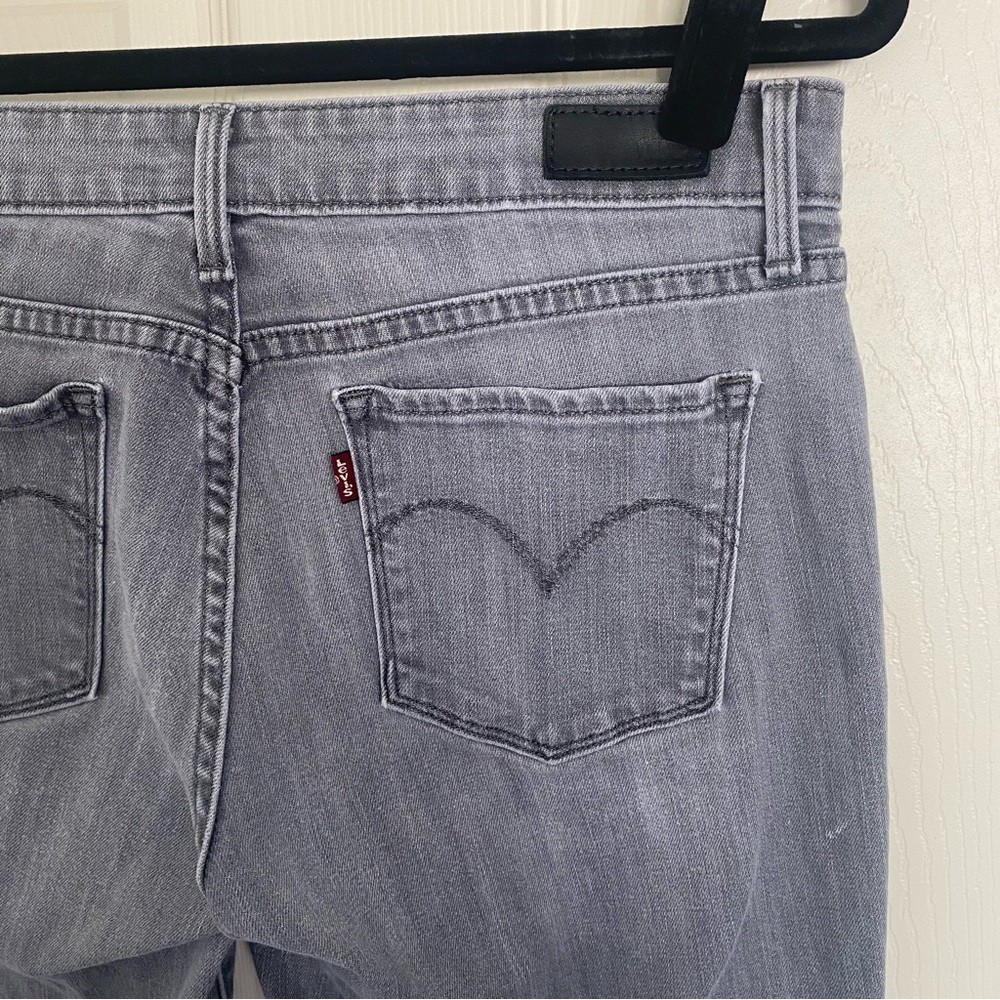 Levi’s Demi Curve Skinny Jeans Women’s 29 Gray Stretch Denim Mid Rise - Picture 7 of 11